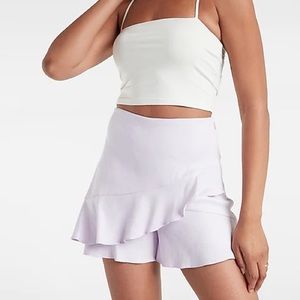 NWT Express Linen Faux Wrap Skort